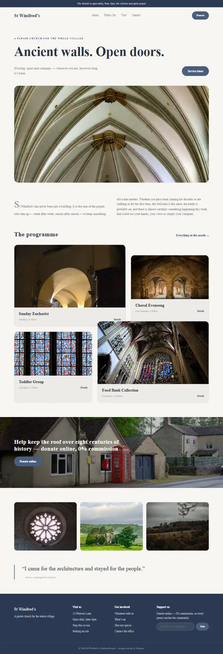 St Winifred’s Parish Church - a coded faith & community website concept by Graeyna
